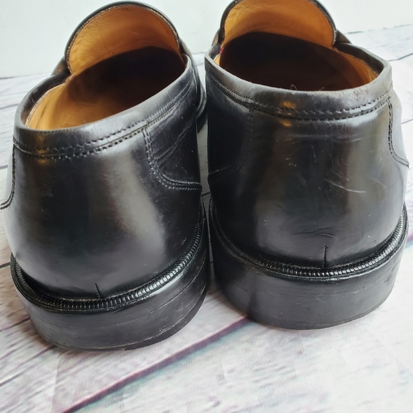JOHNSTON & MURPHY SLIP-ON LOAFER BLACK SHOES SIZE 10.5